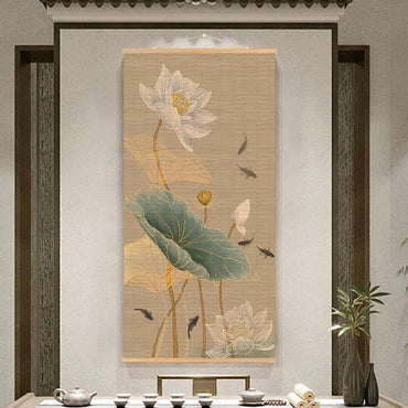 Traditional Bamboo Scroll Painting – Zen Wall Art