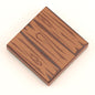 Hardwood Minifig Flooring (Rough, Dark) 2x2 Tile made using LEGO part