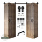 4-Door Bifold Barn Door Kit | Black Hardware