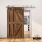 Classic Double Bypass 2 Door Barn Door Kit | Brushed Nickel Hardware