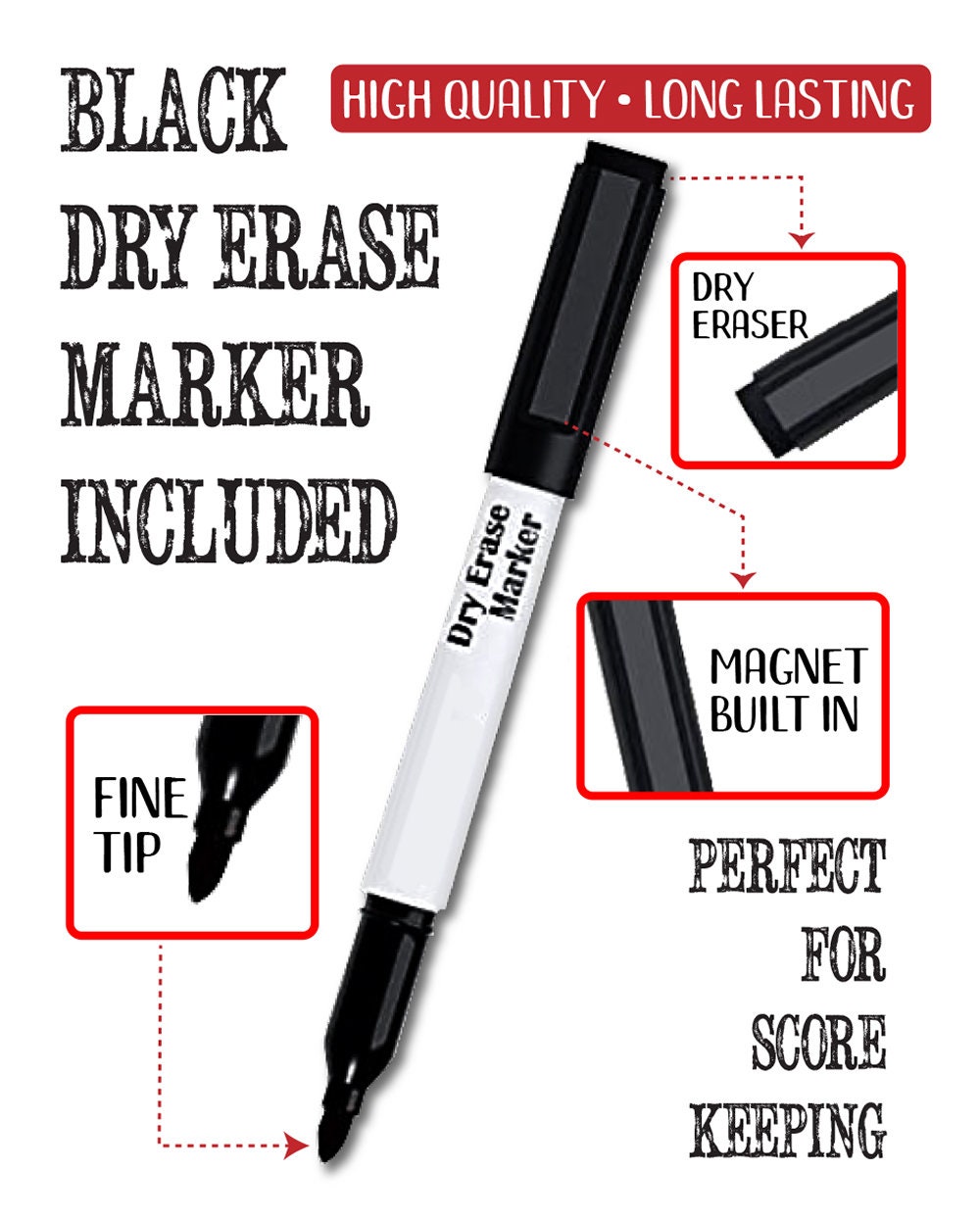 Dart Scoreboard (Grey) Dry Erase for Keeping Score in Games Cricket, 301 or 501- Metal Sign