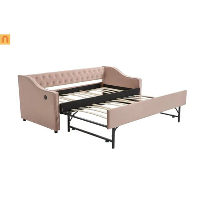 Twin Platform Bed Solid Pine White 2 Storage Drawers 77.4in