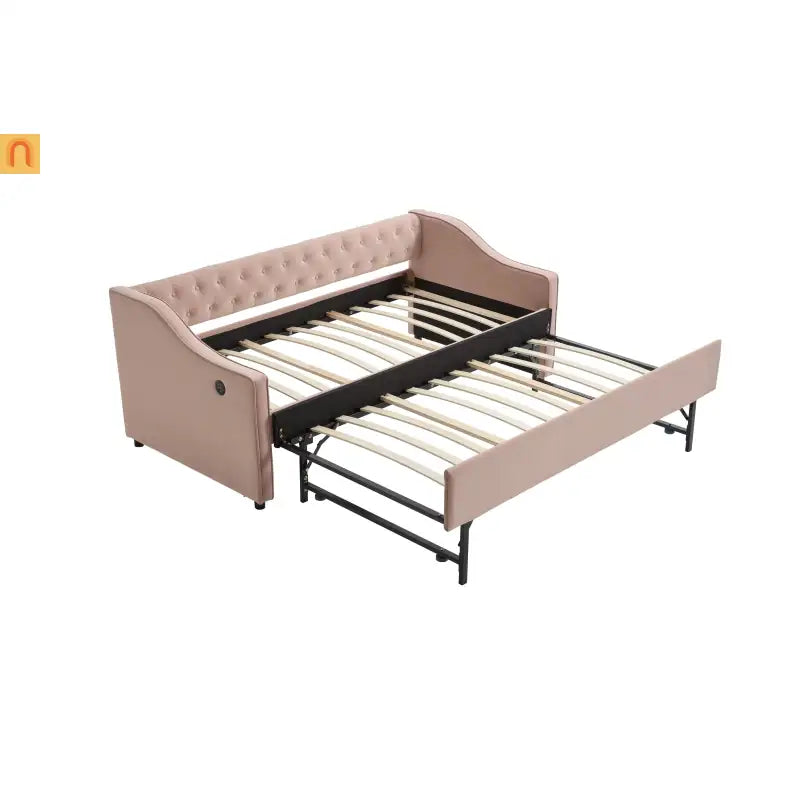 Twin Platform Bed Solid Pine White 2 Storage Drawers 77.4in
