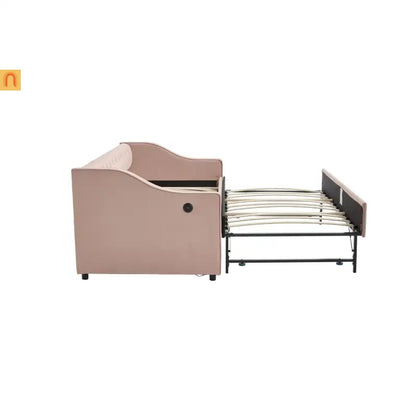 Twin Platform Bed Solid Pine White 2 Storage Drawers 77.4in