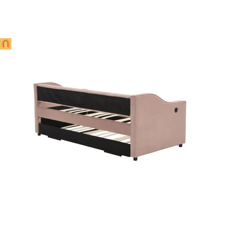 Twin Platform Bed Solid Pine White 2 Storage Drawers 77.4in