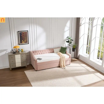 Twin Platform Bed Solid Pine White 2 Storage Drawers 77.4in