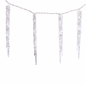 Sparkling White LED Plug-In Christmas Icicle Lights - 13 piece set