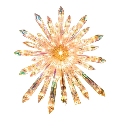 Lighted Acrylic Starburst Tree Topper with 50 Lights