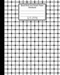 Quad Rule 5x5 Graph Paper Notebook. 8 X 10. 120 Pages. Geometric Shapes Cover: White Black Mesh Squares Dots Pattern Cover. Square Grid Paper, Graph R - Paperback