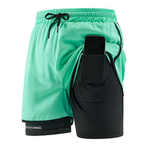 Casual All-match Two-piece Shorts For Sports Running And Fitness