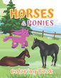 Horses and Ponies Coloring Book: for kids ages 4-8, Great Gift for Boys and Girls - Paperback