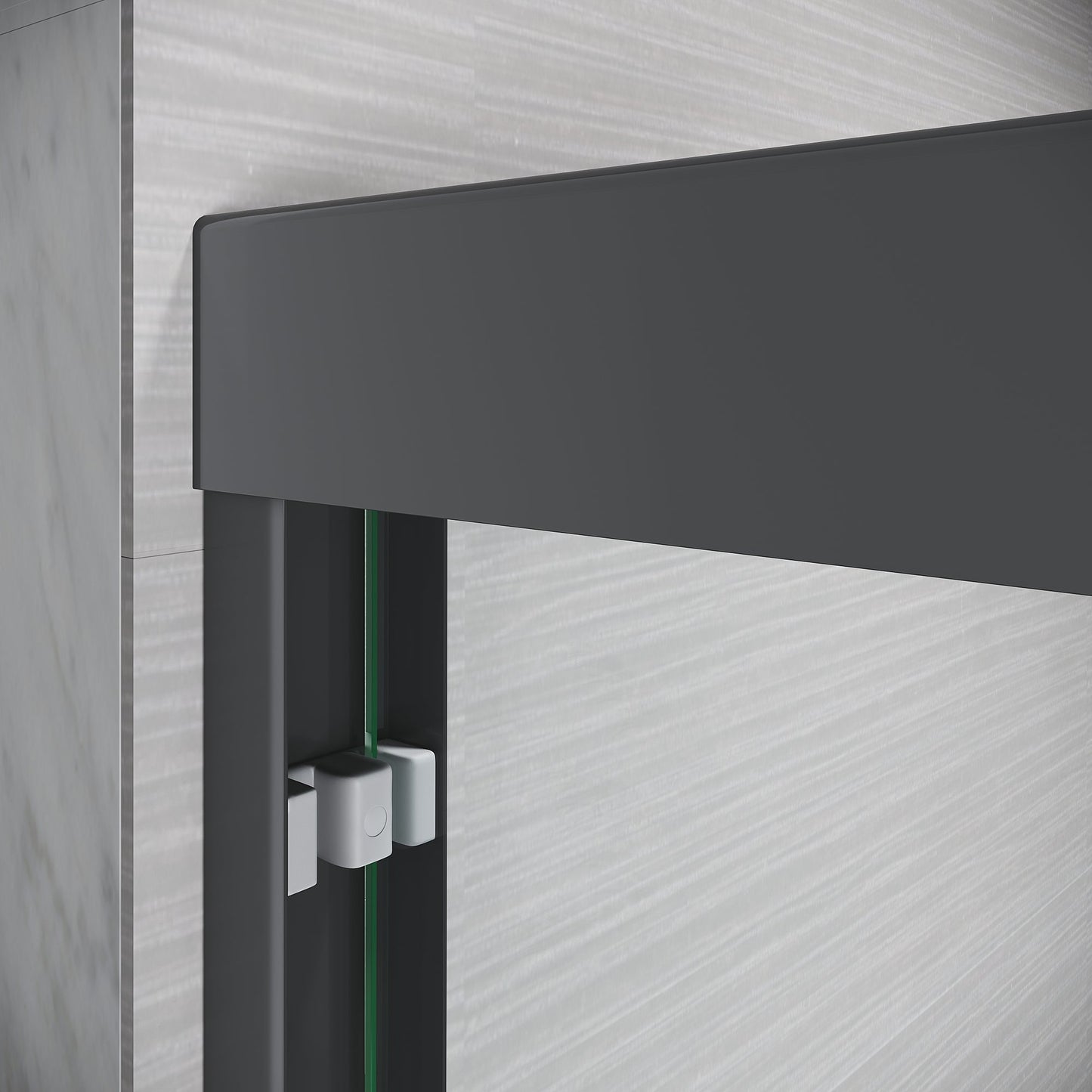 Sliding Shower Glass Door 56-60 in. W x 72 in. H, Adjustable Semi Frameless S