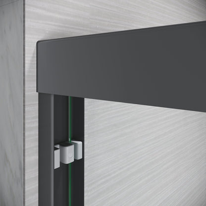 Sliding Shower Glass Door 56-60 in. W x 72 in. H, Adjustable Semi Frameless S