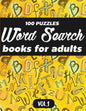 Word Search Books For Adults: 100 Puzzles Word Search (Large Print) - Activity Book For Adults - Volume.1: Word Search Books For Adults - Paperback