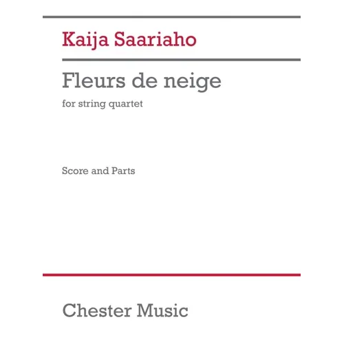 Sarriaho: Fleurs de Neige for String Quartet Score and Parts - Paperback