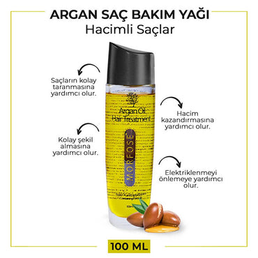 Morfose Luxury Hair Care Argan Oil 100ml - Nourishing Hair Care Oil for Dry & Damaged Hair