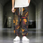 Mens Fashion Breathable Casual Wide Leg Pants