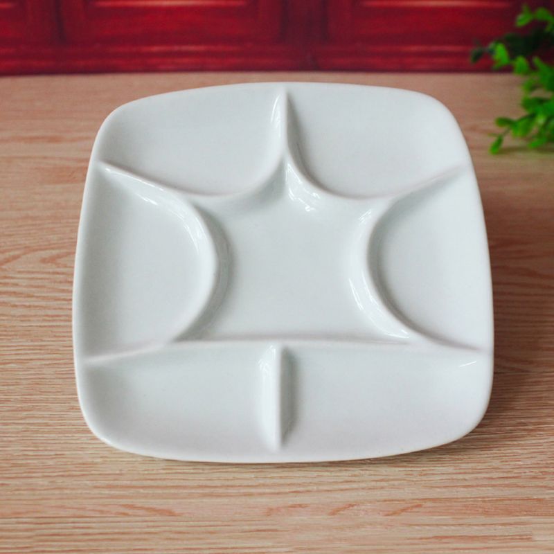 Ceramic Chinese Painting Supplies, Calligraphy And Painting Supplies, Grid Square 6-inch Palette