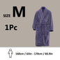 Unisex Extra Warm Coral Fleece Bathrobe Mens and Women Adult Robes for Your Bathroom Bath Towel Bedroom Shawl Collar Robes, Valentines gift for lovers