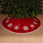 48" Red Felt Pom Pom Tree Skirt