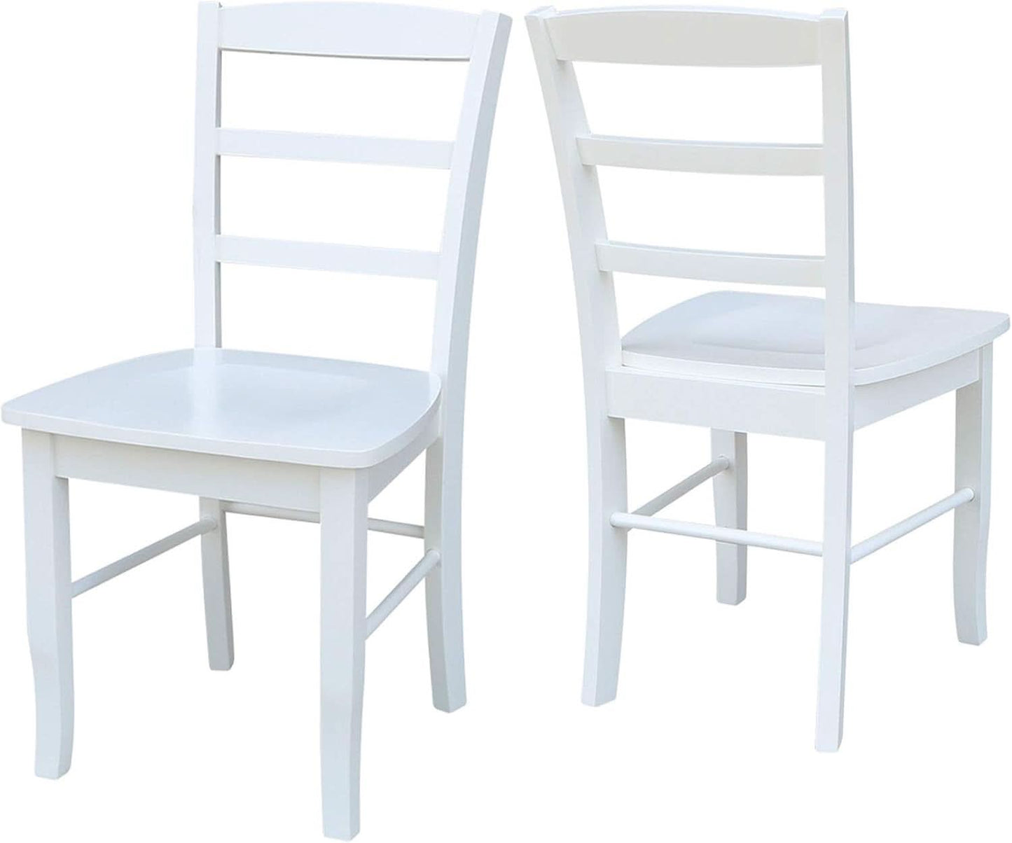 Madrid Ladderback Dining Chairs Set Of Two White Finish
