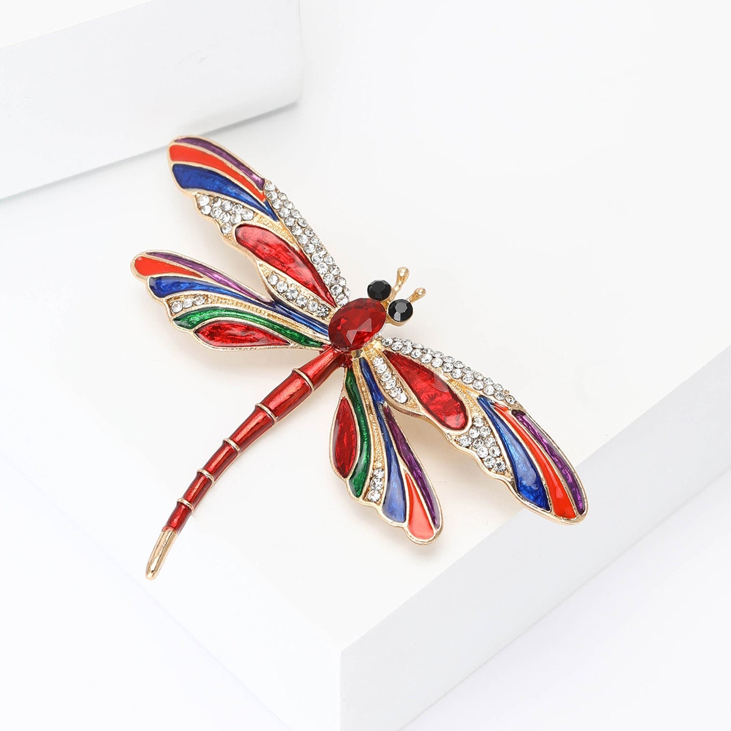 Creative Alloy Enamel Dragonfly Brooch For Women