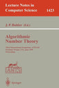 Algorithmic Number Theory: Third International Symposium, Ants-III, Portland, Orgeon, Usa, June 21-25, 1998, Proceedings - Paperback