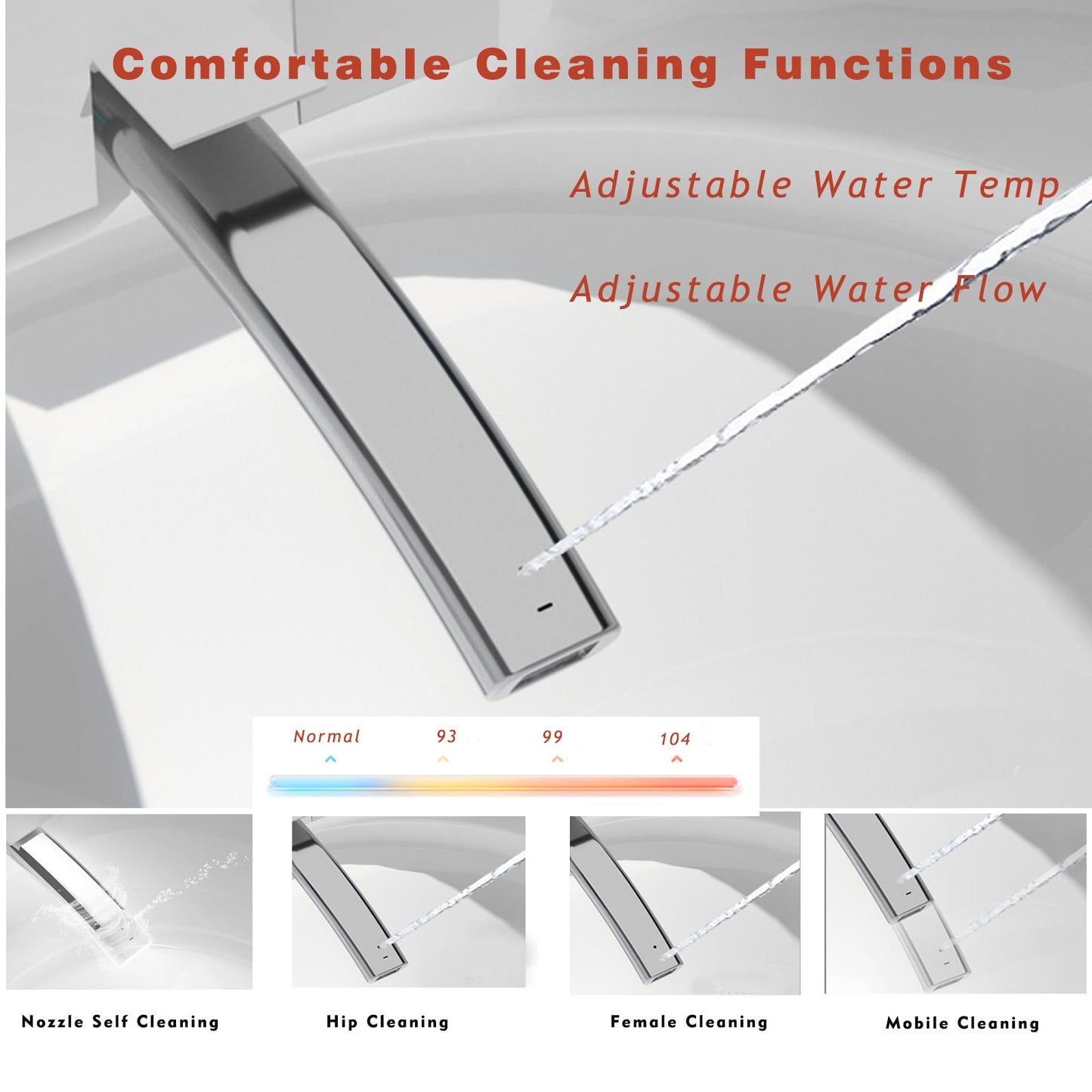 Unique Smart Toilet with Bidet Built In, Intelligent One Piece Toilet For Mod...