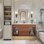 35.4' Mid-Century Floating Bathroom Vanity with Ceramic Undermount Sink