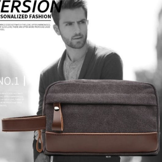 Retro Outdoor Portable Canvas Toiletry And Change Purse