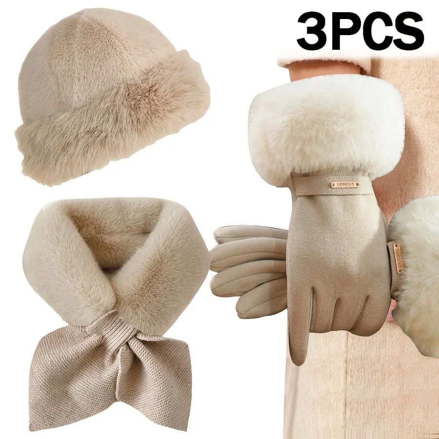 A 3-piece Winter Warm Glove Set