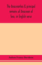 The Anacreontea & principal remains of Anacreon of Teos, in English verse. With an essay, notes, and additional poems - Paperback