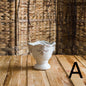 Pedestal Flower Vase Flower Pot Ceramic Glaze Ornament White Porcelain