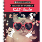 Brain Games - Sticker by Number: Cat-Itude (25 Images to Sticker) - Spiral