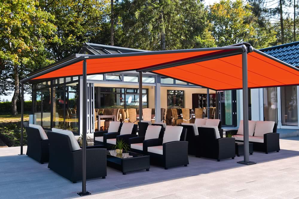 D8200 Smart Retractable Awning 2-6m  &1.5-3.5m  Heavy Duty Motorized Patio Canopy With Remote WindRain Sensors  LED Light Arm