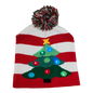 Battery-Operated LED Light-Up Knit Hat - Christmas Tree