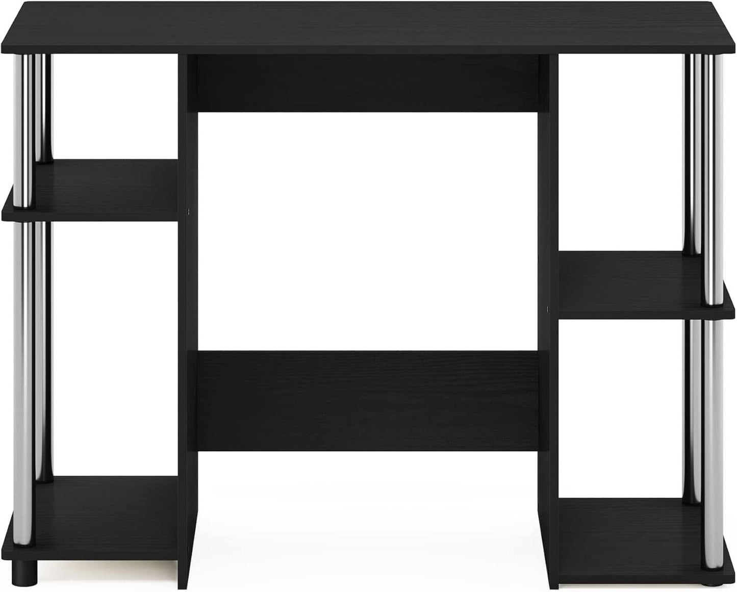 Jaya Computer Desk Americano Finish With Storage Shelves