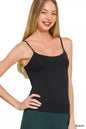 Zenana Double Layered Round Neck Spaghetti Cami