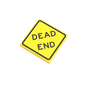 Dead End Street Sign - Custom Printed 2x2 Tile - Made Using a LEGO® Part