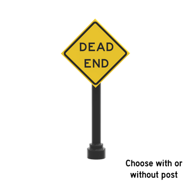 Dead End Street Sign - Custom Printed 2x2 Tile - Made Using a LEGO® Part