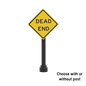 Dead End Street Sign - Custom Printed 2x2 Tile - Made Using a LEGO® Part