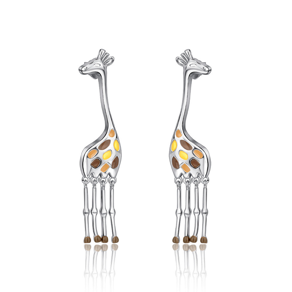 White Copper Electroplated With Thick Silver Personalized Earrings