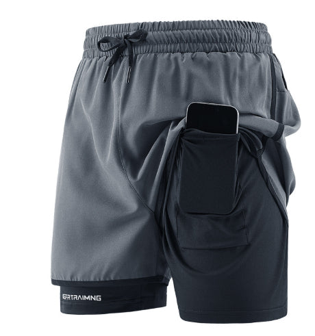 Casual All-match Two-piece Shorts For Sports Running And Fitness