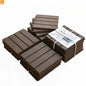 Outdoor Deck Tiles Interlocking Plastic Dark Brown 12x12 in Pack of 9