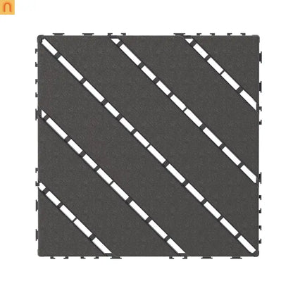 Outdoor Deck Tiles Interlocking PP Plastic Gray 12x12 in 44 Pack