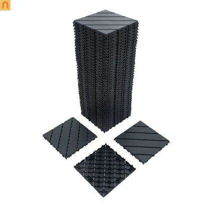 Outdoor Deck Tiles Interlocking PP Plastic Gray 12x12 in 44 Pack