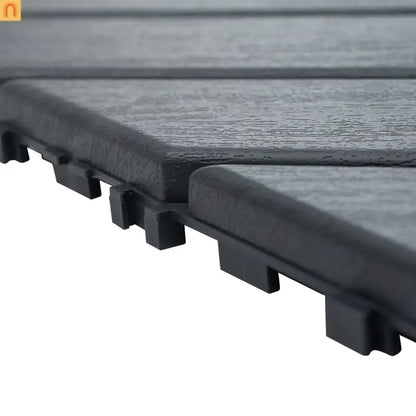 Outdoor Deck Tiles Interlocking PP Plastic Gray 12x12 in 44 Pack