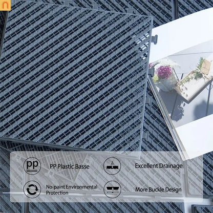 Composite Deck Tiles Interlocking Dark Gray 12x12" 36pc