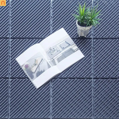 Composite Deck Tiles Interlocking Dark Gray 12x12" 36pc