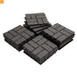 Outdoor Deck Tiles Interlocking Plastic Gray Checkered 12x12 in Pack of 36